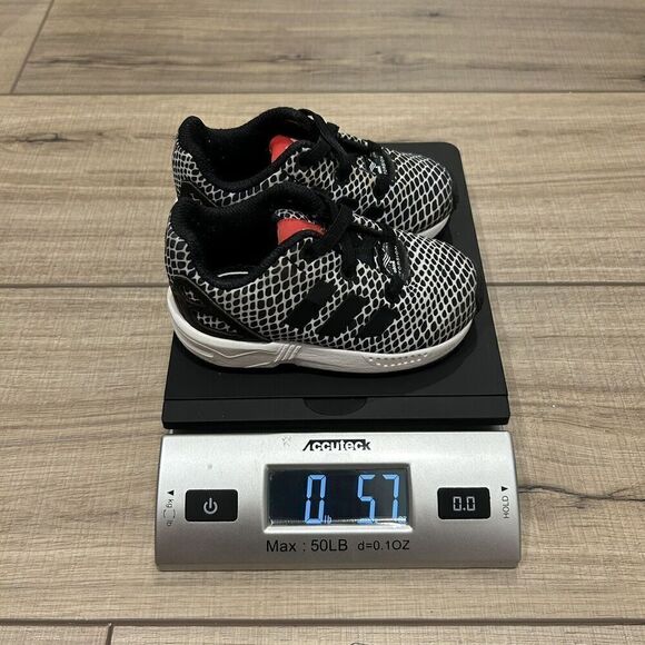 Adidas ZX Flux EL Black Snakeskin Infant Baby 5K Casual Sneaker Shoes S82614 - Picture 14 of 14